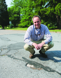 Clayton Stout says he wants the city’s road resurfacing program kicked up a notch. Photo by Jeff Keeling