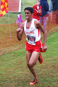 Daniel Boone junior Ben Varghese powers to the finish line to win Saturday’s Trailblazer Invitational.