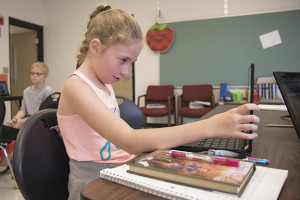 Rising Ridgeview 6th grader Allie Johnson said that she loves summer school and all the fun stuff they get to do. Photos by Collin Brooks.