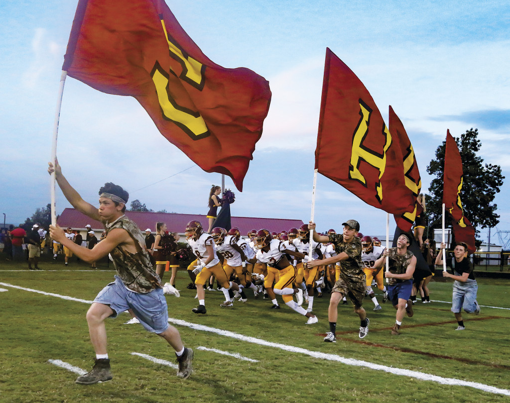 The Hilltoppers take the field for their game against Daniel Boone last Friday night.