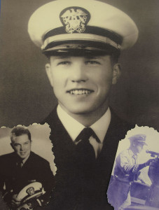 Pictures of Walker during his Navy days. Walker saw action in Iwo Jima, Okinawa and the Philippines during World War II. CONTRIBUTED