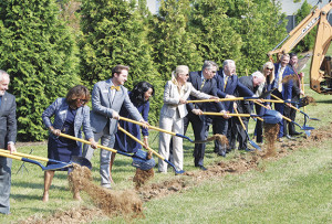 Dignitaries break ground on the new James C. and Mary B. Martin Center for the Arts back in September 2017. Photo by Dave Ongie