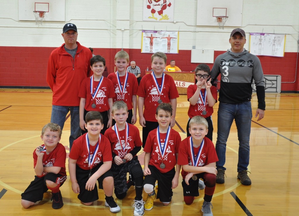 The Red Team wrapped up the championship in the 8-9 boys tournament during the final season of the Boone Hoops league. CONTRIBUTED