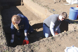 Workers comb over the site at Cane Notch in this file photo, taken during the dig. PHOTO BY JEFF KEELING