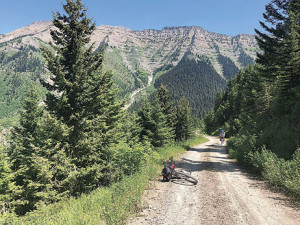 Much of the Great Divide Mountain Biking Route is comprised of dusty gravel roads like this one. Rowland didn't see a drop of rain during his 14-day journey.