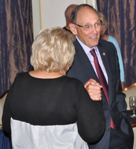 Rep. Phil Roe receives congratulations following his victory over a pair of challengers in the First District Republican primary.