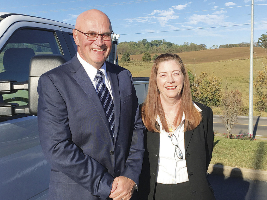 BrightRidge CEO Jeff Dykes (left) credited board chair BJ King (right) and the rest of the board of directors for helping craft a rollout plan that will allow the utility to have the flexibility to adapt to changing technology and ensure the project remains profitable. CONTRIBUTED