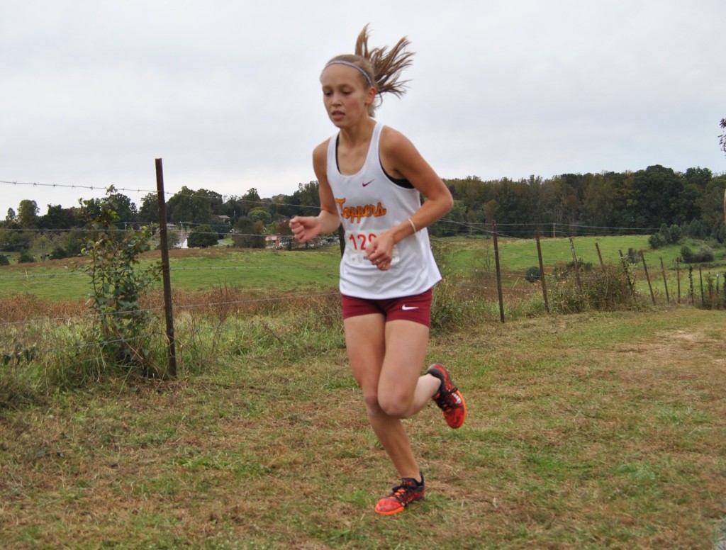 Science Hill freshman Jenna Hutchins, pictured in last month's regional cross country meet, has qualified for the Foot Locker Cross Country Championship National Finals. She will compete against some of the top runners in the country in San Diego, California, on Dec. 8. PHOTO BY DAVE ONGIE