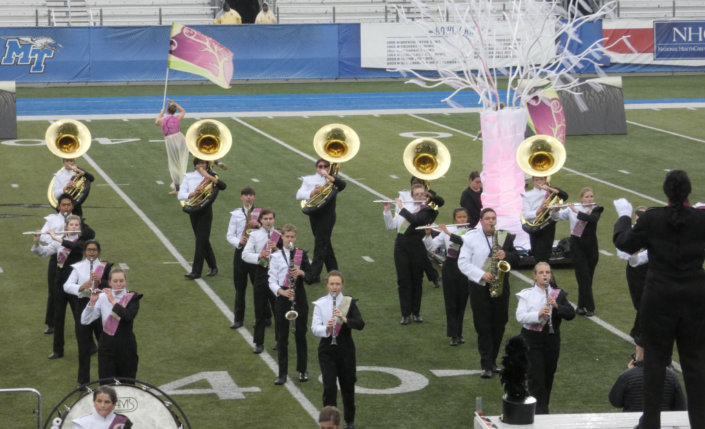 The Science Hill High School Marching Band performs “Rebirth - The Tree of Life” during the Contest of Champions on the campus of Middle Tennessee State University. CONTRIBUTED