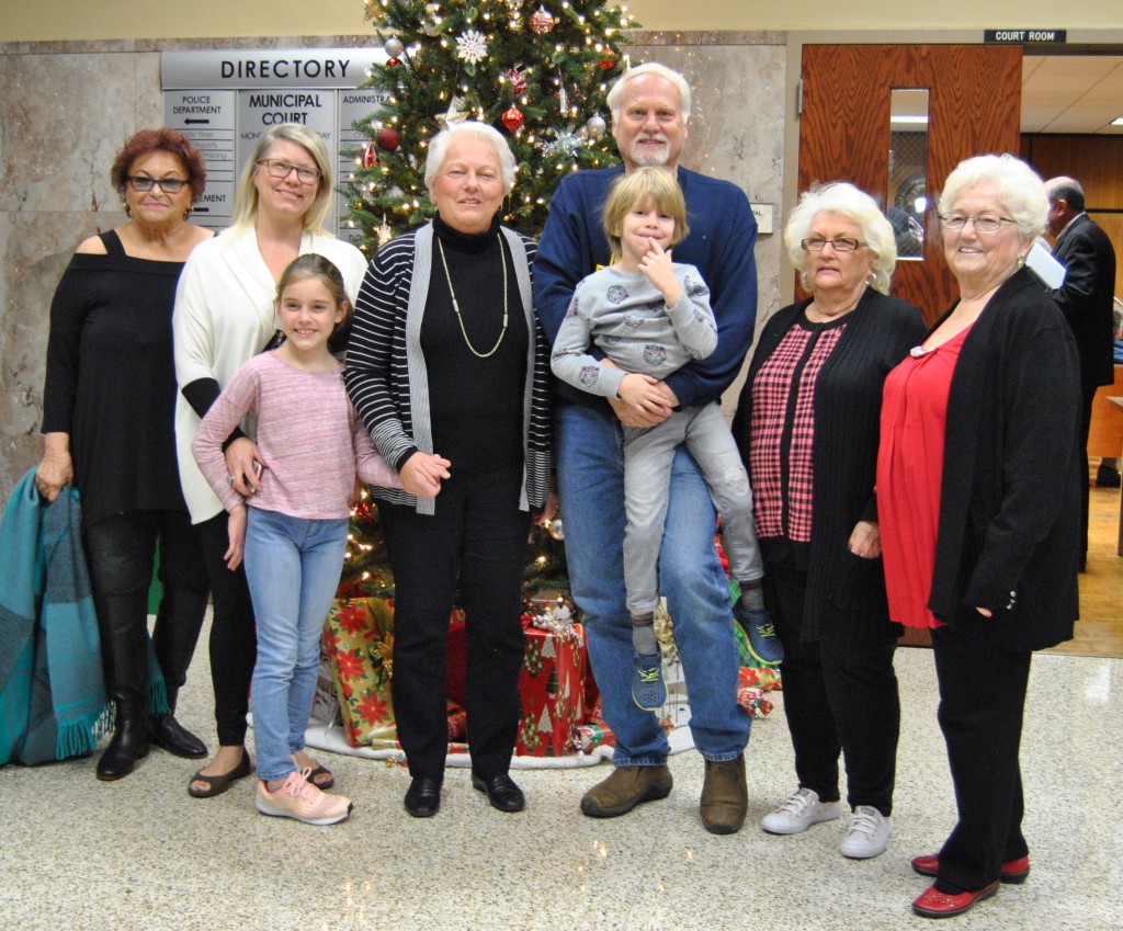 Jenny Brock, center, celebrates with her family after being unanimously appointed Johnson City’s mayor by the Board of Commissioners during a meeting at City Hall last Thursday. Brock is the city’s 79th mayor. PHOTO BY DAVE ONGIE