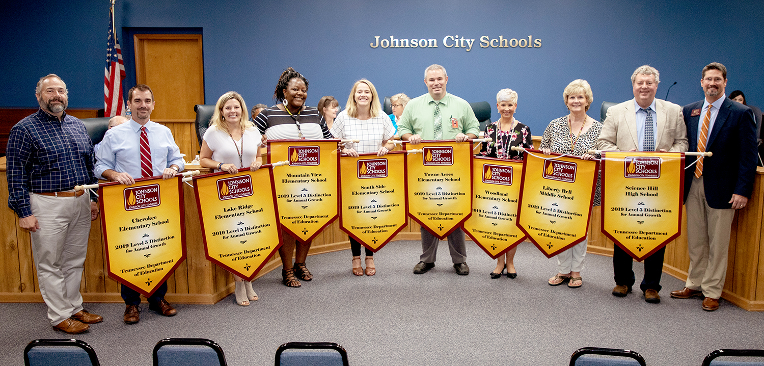 Johnson City’s Level 5 schools honored during school board meeting